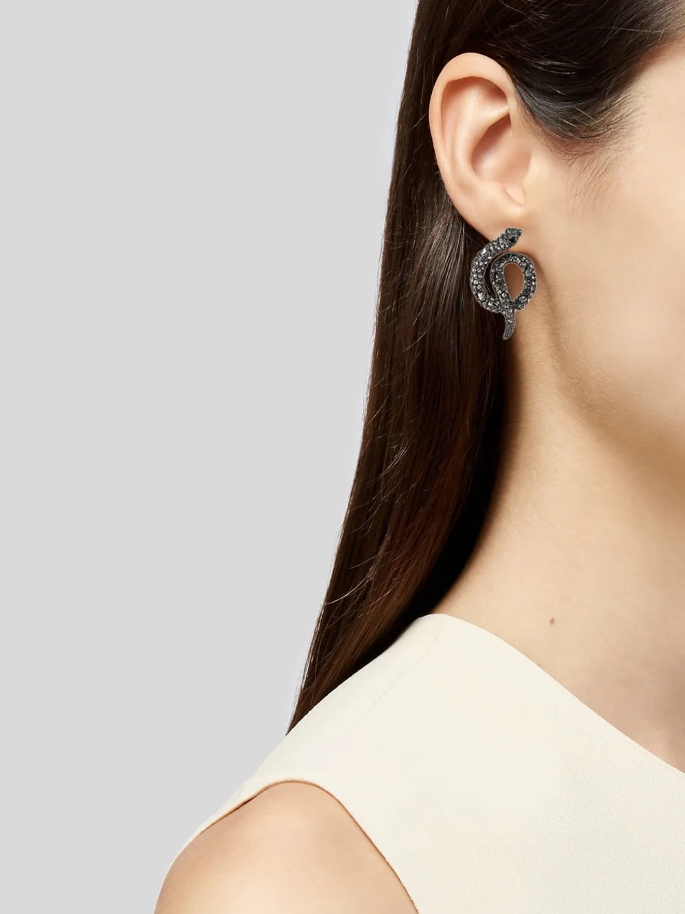 Alexis Bittar Coiled Crystal Snake Earrings - Picture 7 of 7